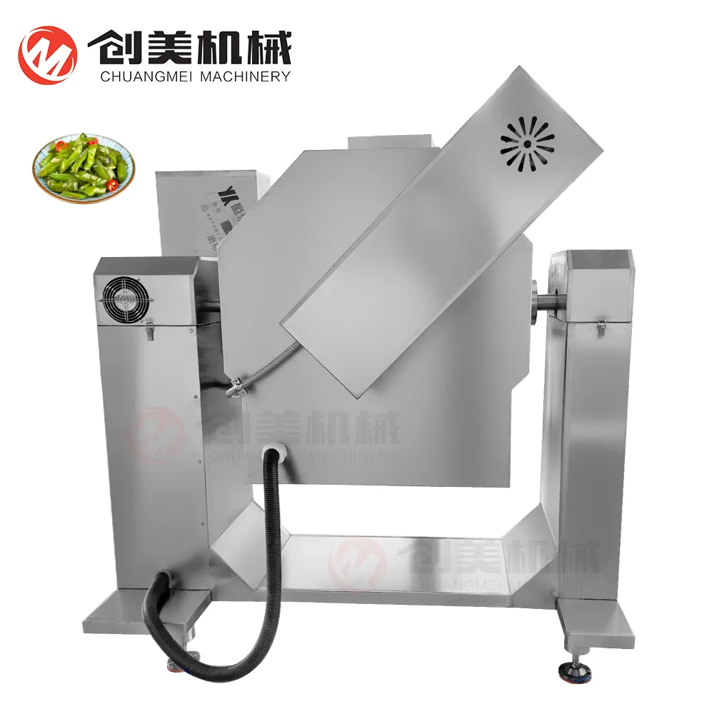Stir Fry Drum Cooking Mixer Machine With Non Stick - Wok - foodmachtech